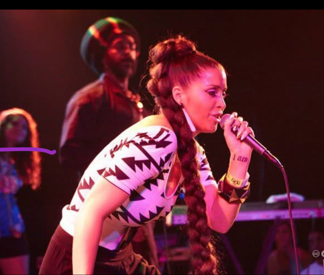 Performance in tribal pattern outfit